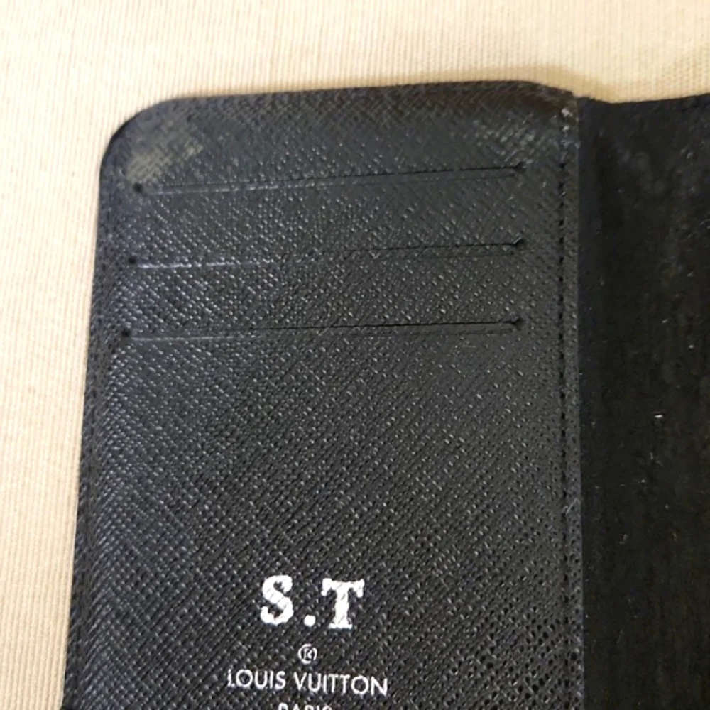 LOUIS VUITTON Monogram Eclipse Canvas iPhone X FolioCase Black/Grey